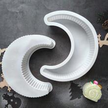 2个/1个月亮形硅胶蛋糕模具，月光摇篮曲慕斯蛋糕模具，面包披萨烘焙模具，厨房烘焙工具，适用于节日、情人节、春节、生日、婚礼、派对蛋糕模具 - 彩色 - 查看 7