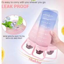 3PCS Large Capacity Sports Water Bottle Large, Medium And Small 3pcs School Girls Children Cute Drinking Cup Male Female Camping Hiking Cup Drinking Cup Set Handle...