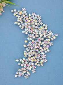 1件优雅水钻女士发带，手工奢华派对盘发配饰，新娘婚礼头饰，公主生日礼物，情人节发饰 - 多色 - 查看 18