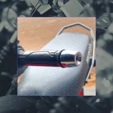 Pair Of Hollow Motorcycle Handlebar Weights PCX 150 Silver Chrome With Expandable Bushing - 鍍鉻銀色 - 空心車把 - 查看 3