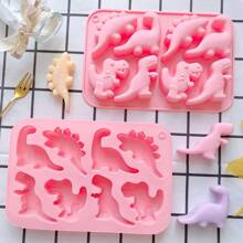 1pc 8-Cavity Creative Dinosaur Shape Chocolate Silicone Mold, DIY Cookie Jelly Pudding Mold, Chocolate Candy Cake Baking Mold, Ice Cube Tray