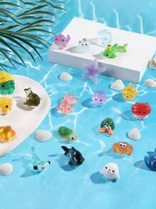 20pcs-Mini Ocean Resin Animals Tiny Sea Animals Figurines Marine Miniature Plastic Animals Aquarium Ornaments Decorations For DIY Fish Tank Potted Micro Fairy Garden Accessory(Random Color)Mini Resin Animals,Miniature Figures Tiny,Resin Figurines,Mini Fish,Tiny Resin Animals,Resin Animals,Animal Figure,Mini Resin Animals,Mini Animals,Summer Decorations,Table Decorations