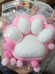 1 件超柔软大猫爪捏软蜡玩具坐立不安挤压玩具，非常适合节日礼物、小礼物装饰可爱有趣......（毛绒猫爪） - 彩色 - 查看 9