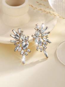1 Pair Bohemian Oversized Rhinestone Luxury Exquisite Versatile Earrings - Multicolor - View 8