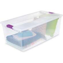 2025 New Sterilite 12-Pack ClearView Latch Box, Stackable Home Storage Anizer Bins, 110 Quart