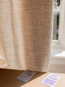 1pc Japanese-Style Linen Sheer Curtain, Outdoor Semi-Blackout Gazebo Divider, Door Curtain Allowing Light Penetration But Not Visibility, Lightweight Voile