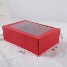 Zestaw 6 widocznych składanych pudełek prezentowych na wesela, Boże Narodzenie, Nowy Rok, festiwale, imprezy, pamiątki, pudełka do pakowania prezentów, wiele kolorów do wyboru, cukierki do pieczenia, ciastka, pączki, widoczne pudełka na ciasteczka, pudełka na cukierki, Boże Narodzenie