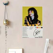 Framed Conan Gray 'Discover Paradise' Album Poster,   Canvas Wall Art Print - Vibrant Music-Themed Home Decor, Ideal Gift For Fans, Perfect For Room Accent