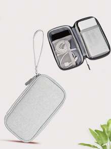 1pc Single-Layer Digital Organizer Bag, Portable Travel Electronics Organizer Pouch For Hard Drive, Power Bank, Headphones, Chargers, Phone Cases, Wireless Earbuds, Bluetooth Earphones, Ideal For Business, Travel, School, College, Office, Back To School Supplies Travel Essentials Travel Accessories Travel Must Haves - Multicolor - View 7