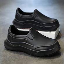 Zapatos impermeables, antideslizantes y antigrasa para chef hombre, con suela gruesa y duradera para trabajo - Negro - Ver 1
