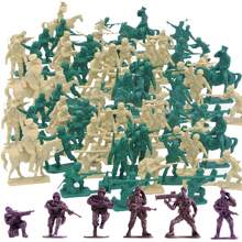 30/48pcs 5cm Mini Soldier Model Color Style Random Ship Military Element Battle Chess Ornaments Creative Desktop Sandbox War Simulation Props - Multicolor - View 3