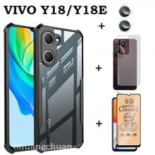 4-In-1 VIVO Y19s Screen Protector, VIVO Y18 Matte Ceramic Film, Soft Film, Lens Film, Y19s Acrylic Four-Corner Anti-Drop Phone Case - 4IN1 - View 4