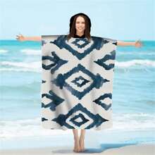 1 halat de baie de schimb, poncho de surf absorbant de apă, halat de baie cu glugă cu uscare rapidă, subțire, ușor, rezistent la vânt și UV, moale și cald, potrivit pentru înot, duș, scufundări, surfing pe plajă, călătorii de vară, vacanță, decor baie, articole esențiale pentru plajă