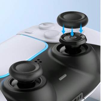  IINE Joystick Replacement Caps For PS 5/4 Controller, Easy To Install Thumb Stick Replacement Caps
