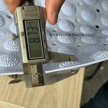 Light Blue Textured Anti-Slip Bath Mat With Drainage Holes - PVC Shower Stall Mat For Home Bathroom, Circular Pattern Design, 0.31inch Thick, 2600g/㎡, Rectangular Shape, Bathroom Accessories - Multicolor - View 6