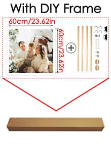 1pc Custom Picture With DIY Frame.Vibrant Personalized Anime, Movies, Family, Wedding, Friends, Pets, And Animal Picture Posters And Prints For Room Decoration - Frameless, High-Quality Materials,Used For Decorate Your Living Room Study Bedroom Garage Office,As Perfect Gift For Family Dinner,Children's Day,Family Member's Birthday,Valentine's Day,Unique Ideal Gifts For Your Lover,Best Friends Graduation