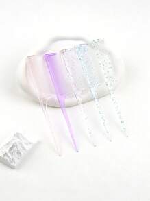 Transparent Crystal Clear Comb - Rat Tail Design For Normal And Relaxed Hair - Travel Essential -- Valentine's Day