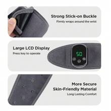 Hailicare Rechargeable Heated Wrist Wrap, 3 Modes: Warm Compress, Massage & Vibration, Wrist Support - Grey - View 3