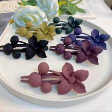 1 件装新款花卉发夹，时尚女士抓握夹，后脑勺圆盘夹，鳄鱼发夹，适合作为送给妈妈、女士和长辈的小礼物，适合返校