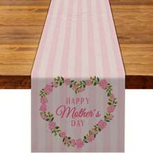1 Pc Happy Mother's Day Table Runner,Home Buffet Kitchen Dining Room Decor
