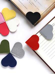 10/6/2pcs, Heart-Shaped Leather Bookmarks, Corner Book Accessories, Cute Bookmarks, Book Lovers Book Fixed, Women Bookmarks, Book Lovers Bookmarks, Suitable For Women Soil, Couples, Children And Book Lovers Gifts, Cute Handmade Reading Gift Accessories, Random Colors, Valentine's Day Gifts, Suitable For Giving Gifts. School Supplies, Back To School