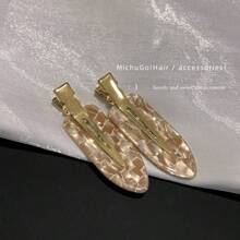 12pcs/2pcs/1pc Women's Graphic Fashion Hair Clips, Simple Mixed Color Hair Clips, Seamless Side Bangs Claw Clips, Side Clip Headpieces Claw Clips, Elegant Acrylic Hair Clip Set - Multicolor - View 17