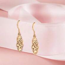 925 Sterling Silver Fashionable Exquisite Geometric Hollow Versatile Hypoallergenic Pure Silver Earrings