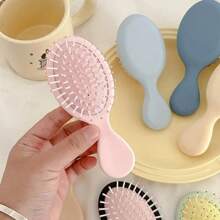 1PC Personalized Customized Cute Mini Exfoliating Brush, Nylon Mane, ABS Plastic Handle, Resin Grip, Anti-Static Massage Comb For Textured Hair, With Air Cushion, Suitable For Girl And Girls, Portable Comb For Daily Use Back To School