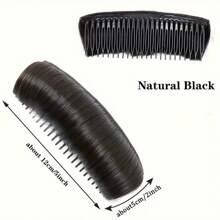 2 Pieces Per Set Wig Pads With Hair Roots Inserted Into The Comb Style, Raised With Fluffy Padding, Hair Extensions, Hair Tips, Hair Roots, Wig Pieces, Forehead Hair Styling Tool - Multicolor - View 3