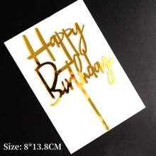 10 Pieces Happy Birthday Cake Toppers, Acrylic Cake Topper Happy Birthday Topper Cake Decoration For Birthday Theme Party Back To School - Multicolor - View 12