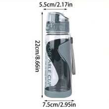 1pc 19oz Leakproof Outdoor Sports Water Bottle - Portable Flip-Top Design, Suitable For Outdoor Activities, Fitness, Travel - Durable And Lightweight