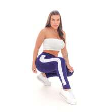 Kit 3 Crepe Knit Trousers With Belt - Navy Blue Gray Wine - View 2