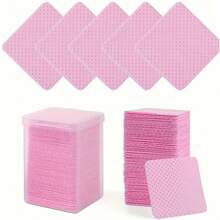 2000/1000/200pcs Nail Wipes - Professional Lint-Free Nail Polish Remover Pads, UV Gel Cleansing Tissues, Unscented Manicure Prep And Finish Nail Art Cleaning Tool(Pink)