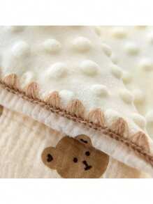 1 pièce Couverture à capuche en forme d'ours, couverture de mousseline douce pour nourrissons, nouveau-nés et enfants