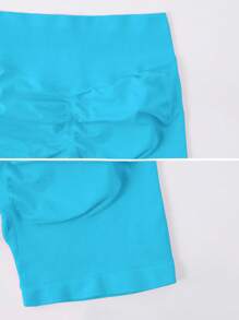 NcmRyu 女式纯色短款紧身百搭跑步运动训练短裤