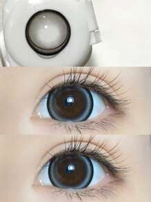 2pcs 14.5mm Large Diameter Colored Contact Lenses,Jewel Pattern,Non-Prescription Daily Disposable, Convenient For Traveling, Suitable For Mixed Daily Wear Halloween Costume Cosplay - Yearly Disposable - View 5