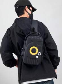 Crossbody Bag New Fashion Men's Premium Sense Combination Lock Men's Chest Bag Multifunctional Business Commuter Chest Bag