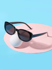 1 Piece Teen 14-16Y Acrylic Casual Cat's Eye Spring Fashion Black Eyeglasses For Holiday Outings, Outfit Matching And Holiday Gifts