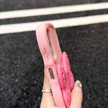 1 pieza Funda de teléfono con forma de onda de caramelo y efecto de aerosol de aceite, multidimensional, para el sueño de la dopamina, con soporte oculto de mariposa, cobertura completa, protección anti-golpes, compatible con iPhone 12/13 Pro Max, Redmi Note 11 4G, Galaxy A55, Infinix Note 30, Moto E30, diseño sencillo, adecuado para uso diario y transporte al aire libre, protege perfectamente su teléfono