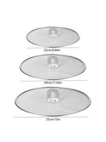 1PC Grease Splatter Screen For Cooking - Kitchen Stainless Steel Grease Splatter Guard For Frying Pan, No Cooking Oil Mess, Ultra Fine Mesh Lids For Indoor And Outdoor Cooking