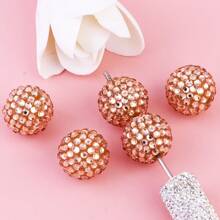 18x20mm 10/20pcs Pack Mix Colorful Plating Color Bulk Price High Quality Resin Rhinestone Ball Beads For DIY Beadable Pen Keychain Chunky Bubblegum Necklace Bracelet Jewelry Making