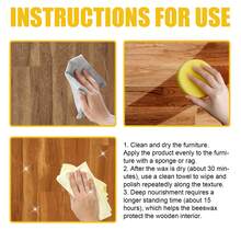 Wood Polish Beeswax Wood Floor Polish & Brightening Care Wax Wood Furniture Stain Removal & Cleaning Wax - 1 - Xem 4