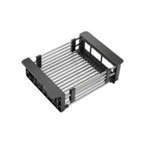 RVS hangende afdruiprek, verstelbare multifunctionele afdruipmand, keuken gootsteen organizer rek, ABS antislip uitbreidbare opbergplank