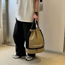 1 Pack Large Capacity Simple Fashion Backpack, Handbag, Shoes And Clothing Separation Travel Bag, Pull Type Closed Simple Fashion Double Shoulder Back Travel Bag, Cabin Travel Backpack, Beach Bag, Large Pocket, Suitable For Travel, Commuting, Outdoor Outing, Fitness. Holiday Essentials Holiday Travel Essentials Travel Accessories - Multicolor - View 11