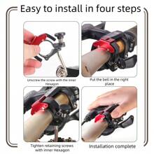 Aluminum Alloy Mountain Bike Bell With Stainless Steel Clapper Spring, Waterproof & Rust-Proof, Lightweight & Convenient, Clear Ringing Sound, Worry-Free Cycling - Multicolor - View 5