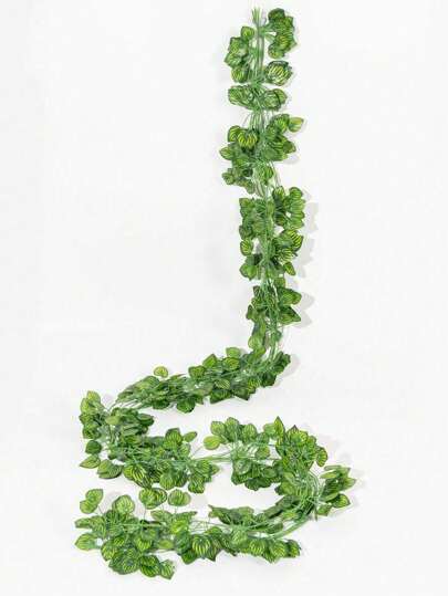 1/6/12/24 piezas Guirnalda de hiedra artificial de 2,1 m, hojas verdes colgantes, plantas artificiales, rosas decorativas, decoraciones para fiestas y vacaciones, decoraciones de otoño, decoraciones navideñas, accesorios de decoración para dormitorio