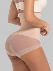 Women's High-Waist Tummy-Control Sheer Ice Silk Seamless Shapewear Underwear For Butt Lifting - Apricot - View 3