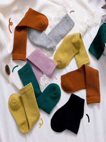 2 paar dikke kindersokken, herfst/winter nieuwe snoepkleurige sokken tot aan de kuit, meisjes baby Koreaanse mode kniekousen, 1-3 jaar oud