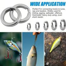 100 Stainless Steel Flat Double Ring Open Ring For Lures And Hooks - Durable - Multicolor - View 2