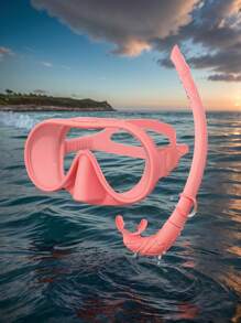 3pcs/Set Diving Mask Set - Swimming Goggles, Snorkeling Mask With Breathing Tube, Anti-Fog Underwater Dive Mask With Adjustable Strap, Leak Proof Snorkel Mask, Beach Essentials, Beach Accessories, Pool Float